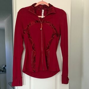 Lululemon Athletica Red Zip-Up Hoodie